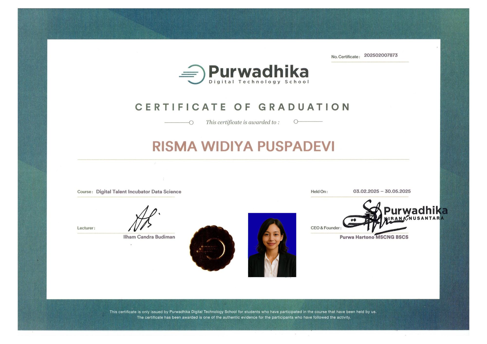 Certificate of Graduation
